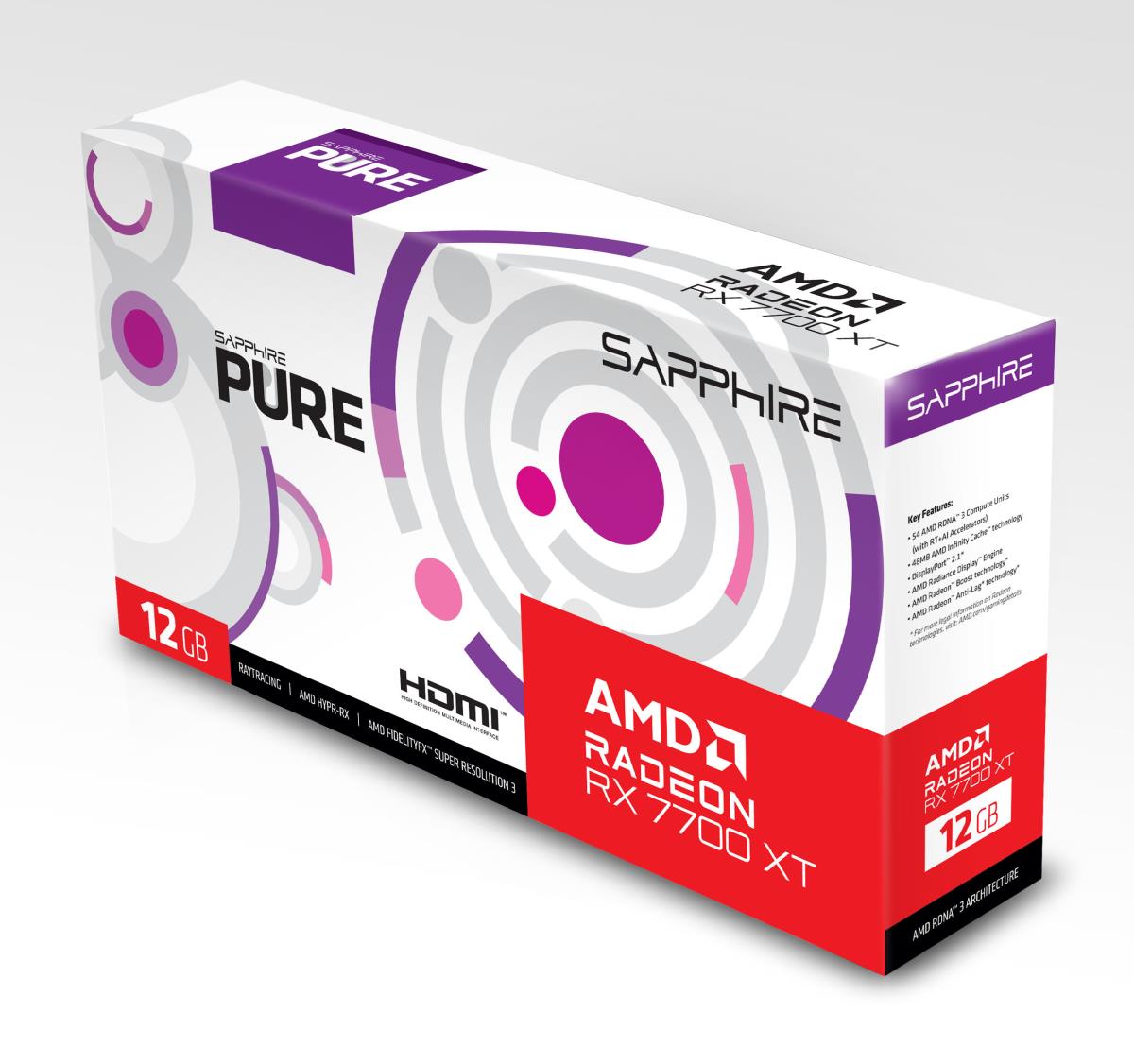 Video Card Pure Amd Radeon Rx 7700 Xt Gaming Oc 12g