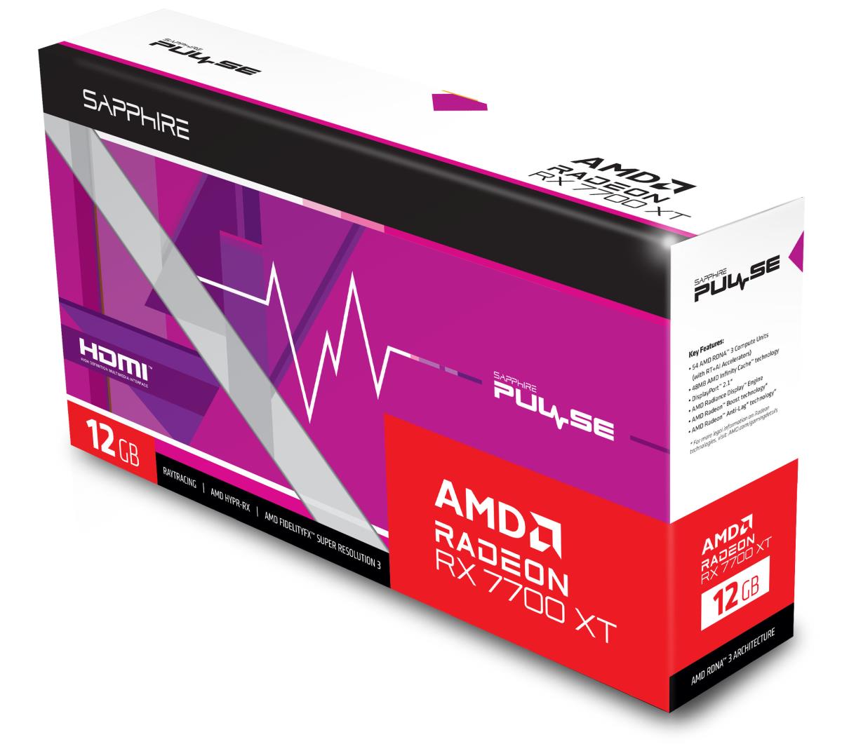 Video Card Pulse Amd Radeon Rx 7700 Xt Gaming 12gb
