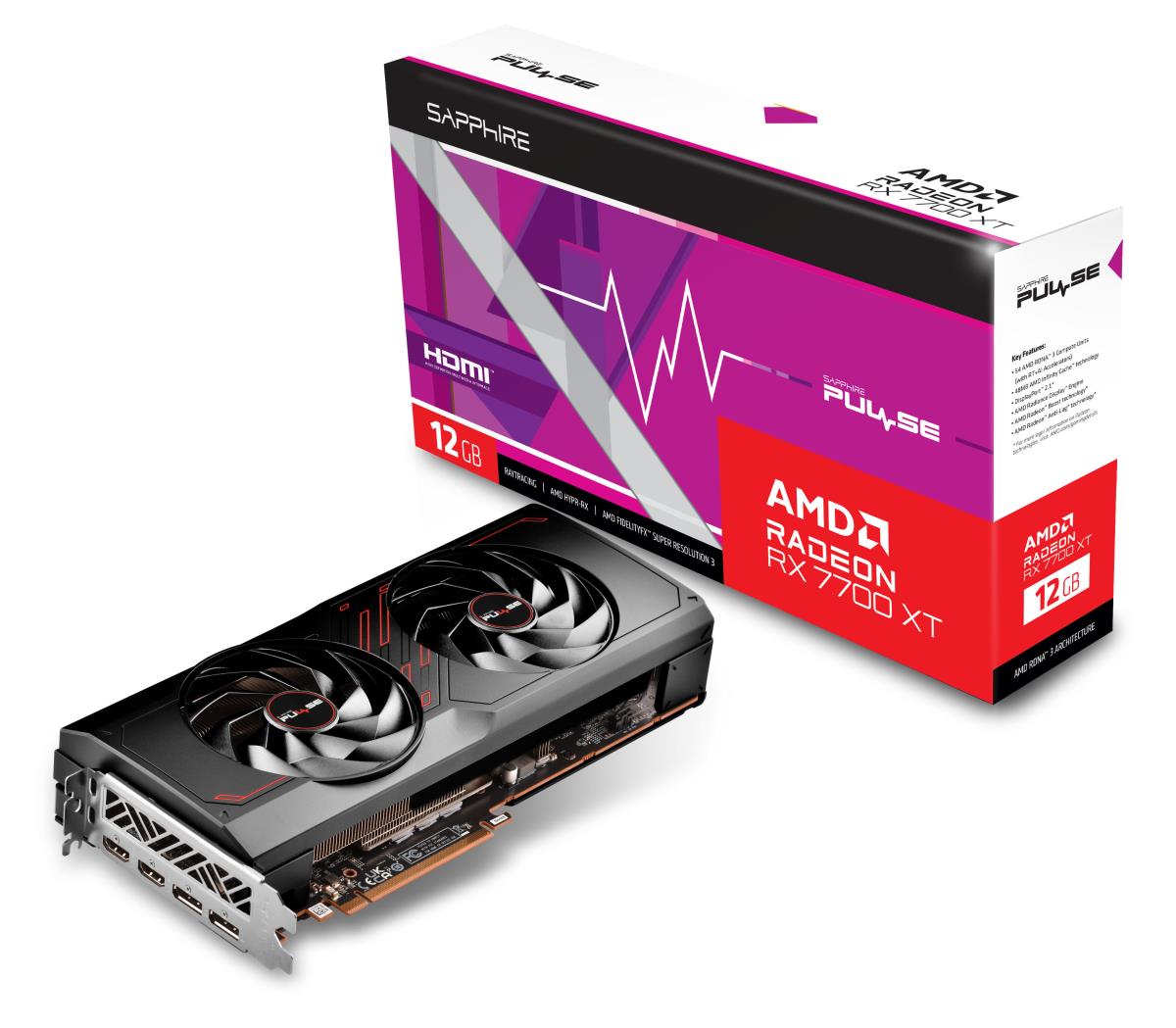 Video Card Pulse Amd Radeon Rx 7700 Xt Gaming 12gb