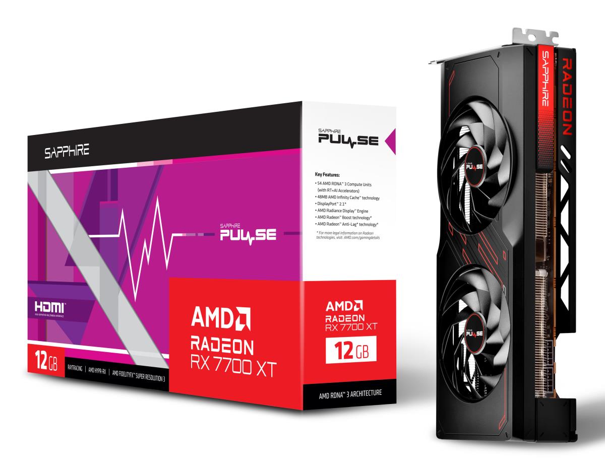 Video Card Pulse Amd Radeon Rx 7700 Xt Gaming 12gb