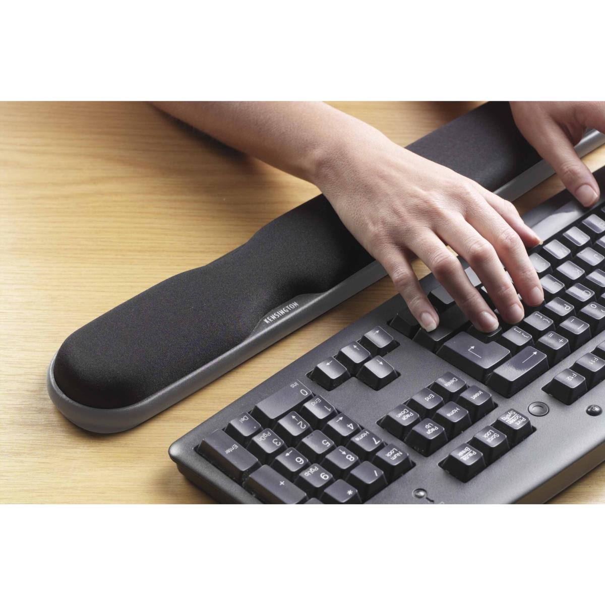 Height Adjustable Keyboard Wrist Pad Black