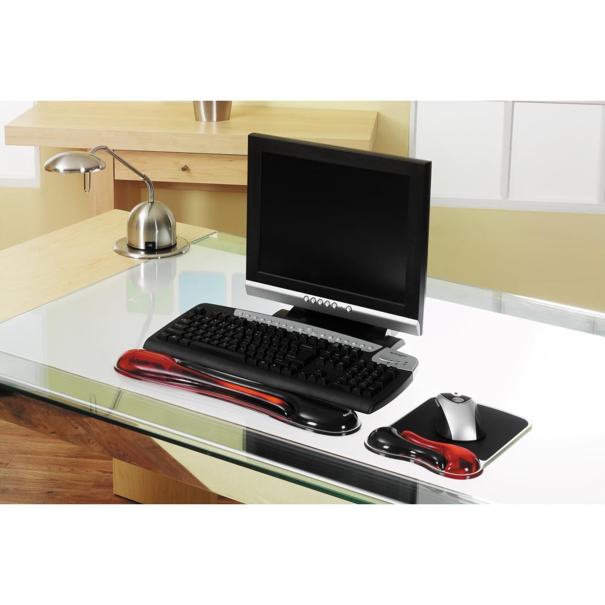Duo Gel Mouse Wristrest Wave Red / Black