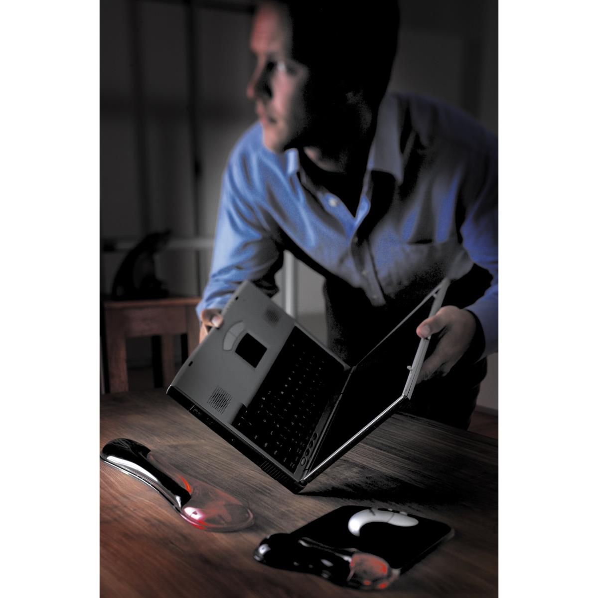 Duo Gel Mouse Wristrest Wave Red / Black