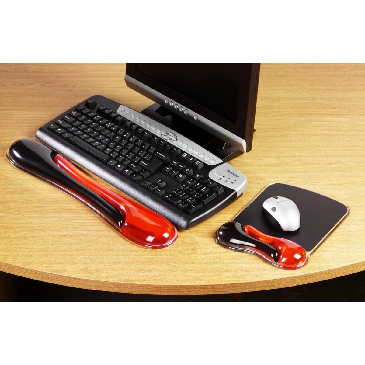 Duo Gel Mouse Wristrest Wave Red / Black