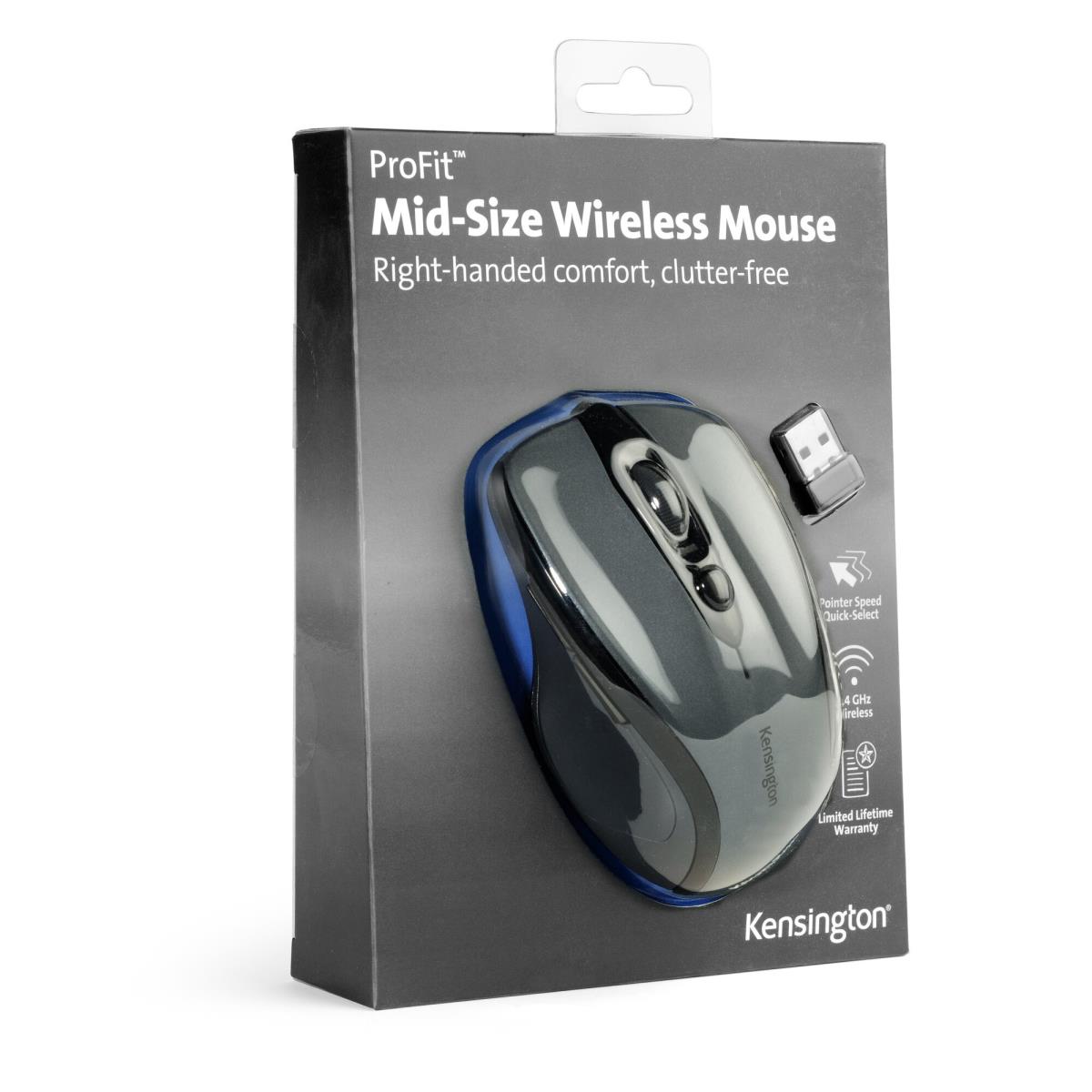 Pro Fit Mid-size Wireless Mouse Grey