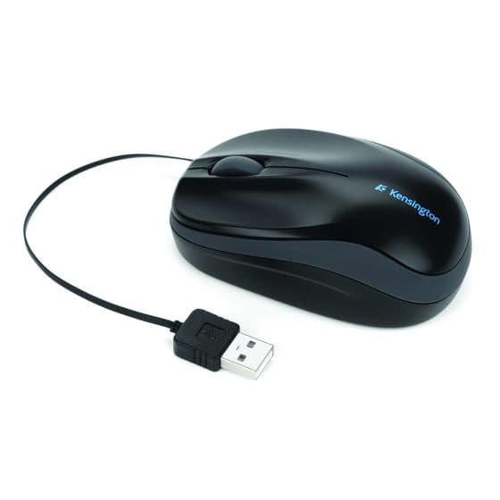 Pro Fit Retractable Mobile Mouse USB 5-pk