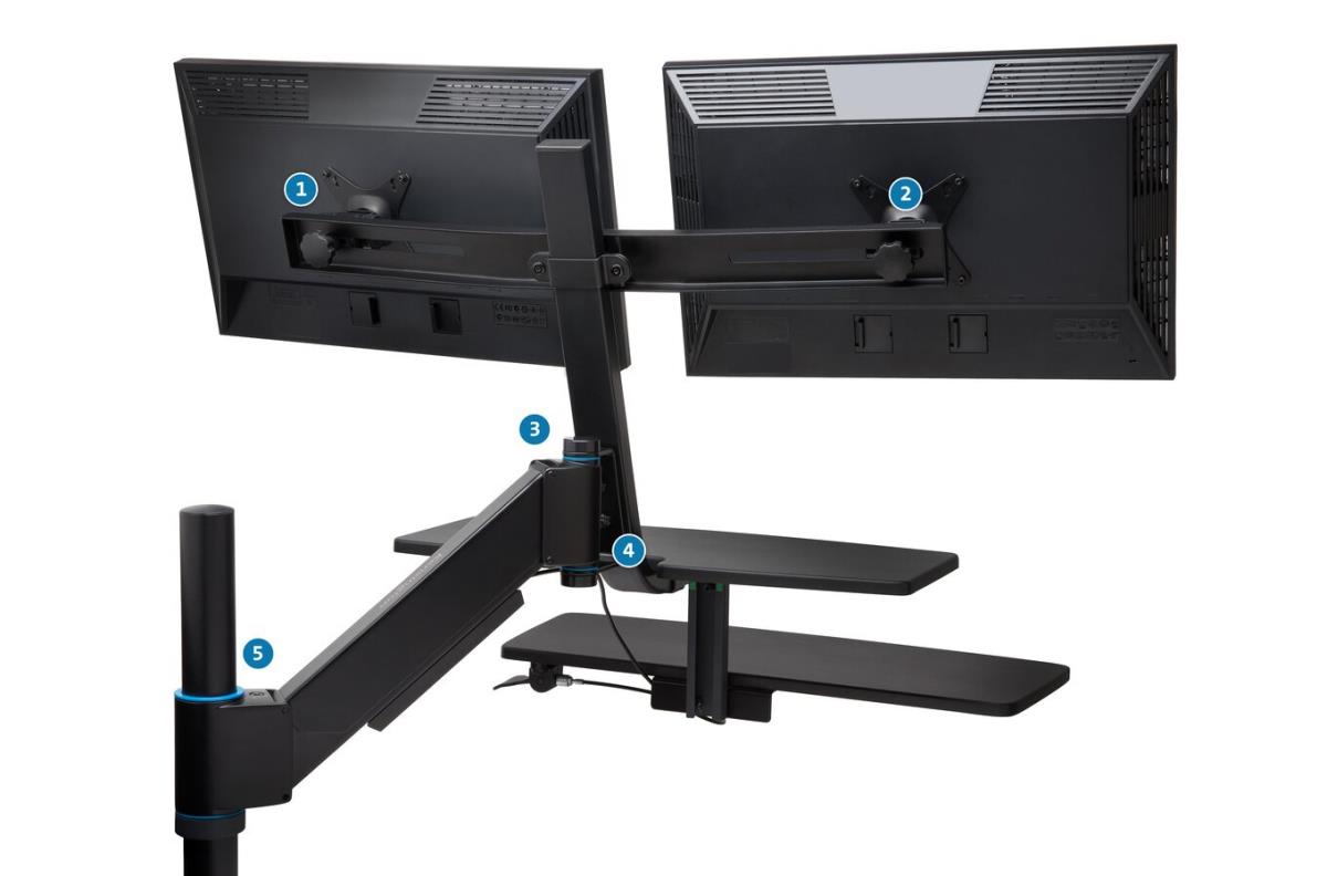 Sit Stand Workstation Dual Arm