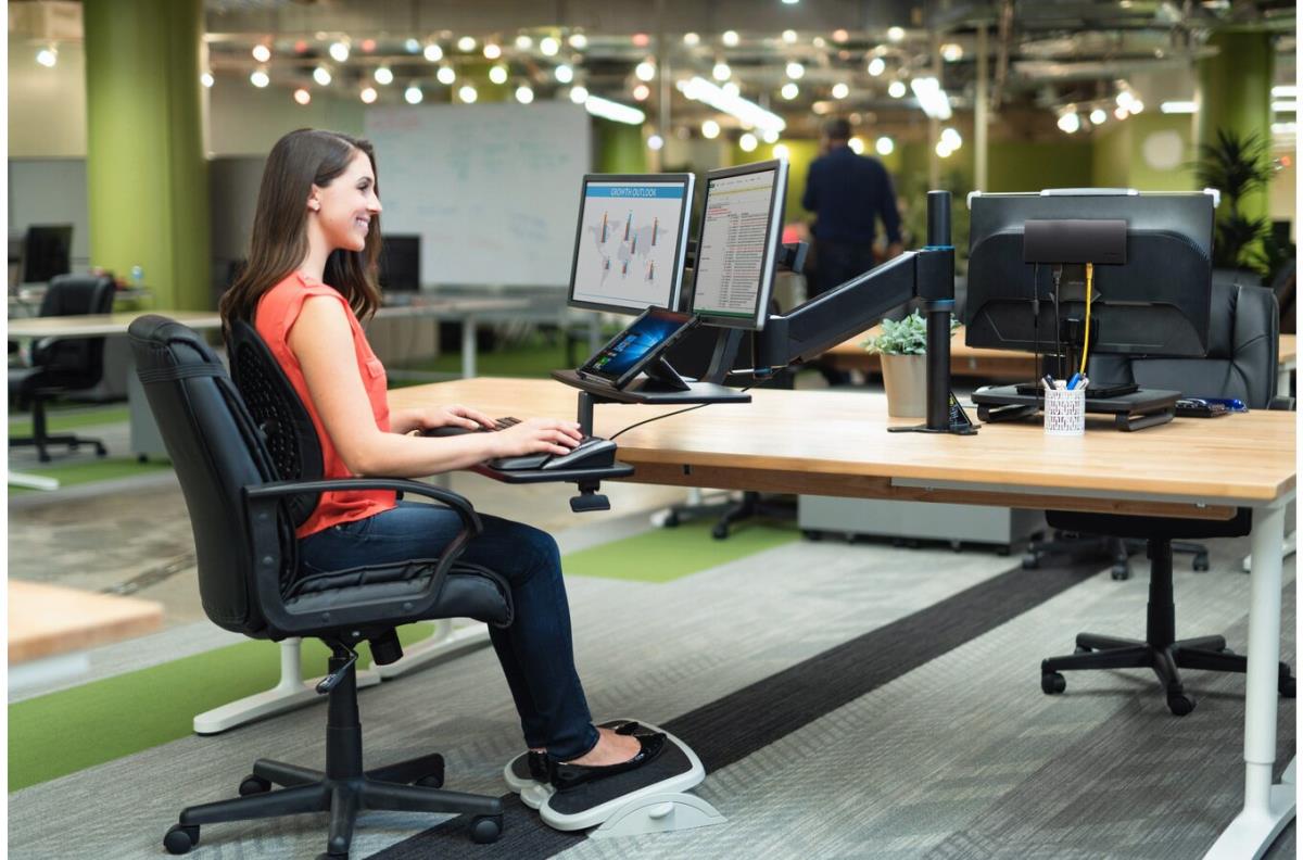 Sit Stand Workstation Dual Arm