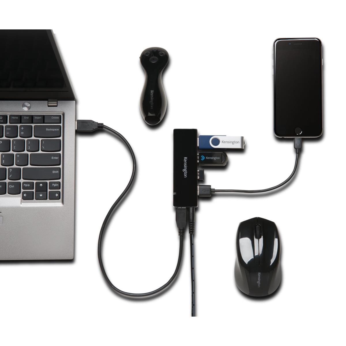 USB 3.0 4 - Port Hub + Charging
