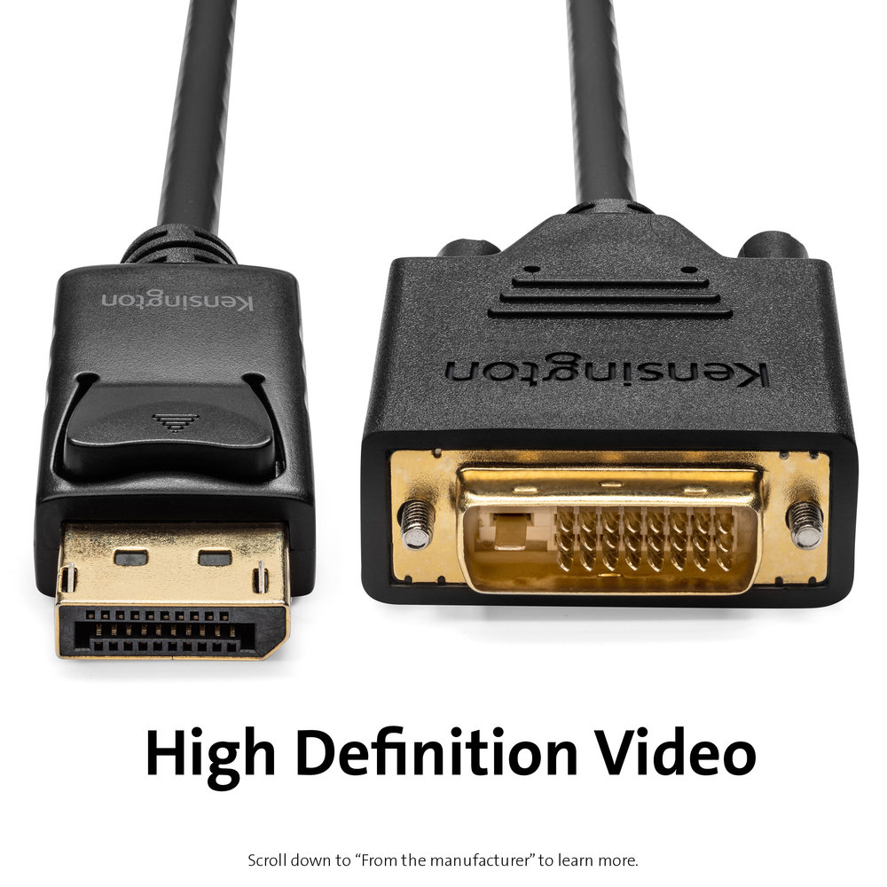 DisplayPort 1.2 to DVI-D Cable 1.8m