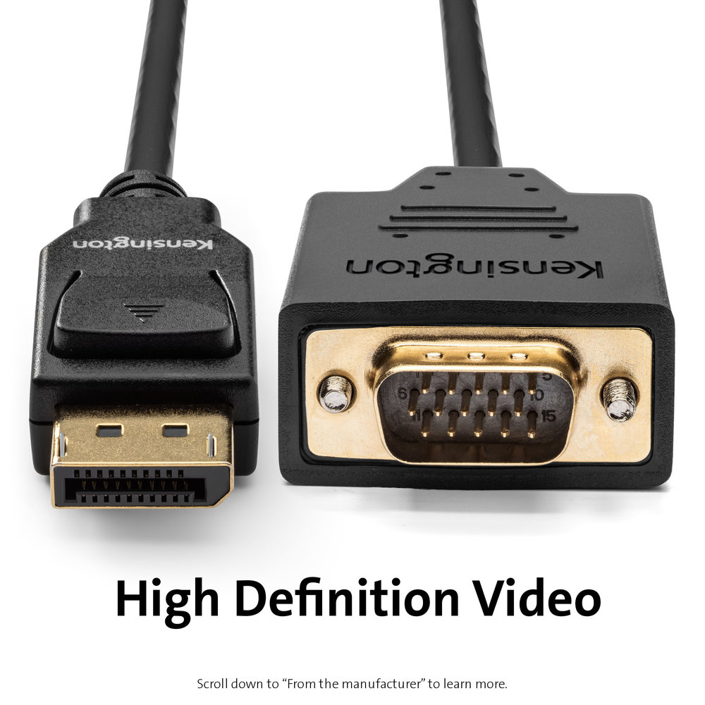 DisplayPort 1.2 to VGA Cable 1.8m