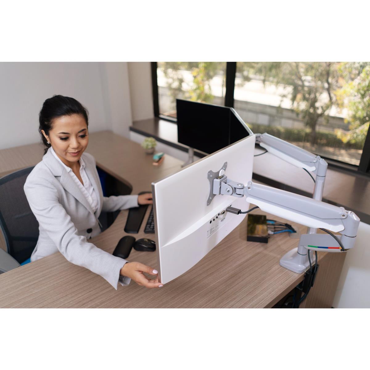Smartfit Height Adjustable Dual Monitor Arm