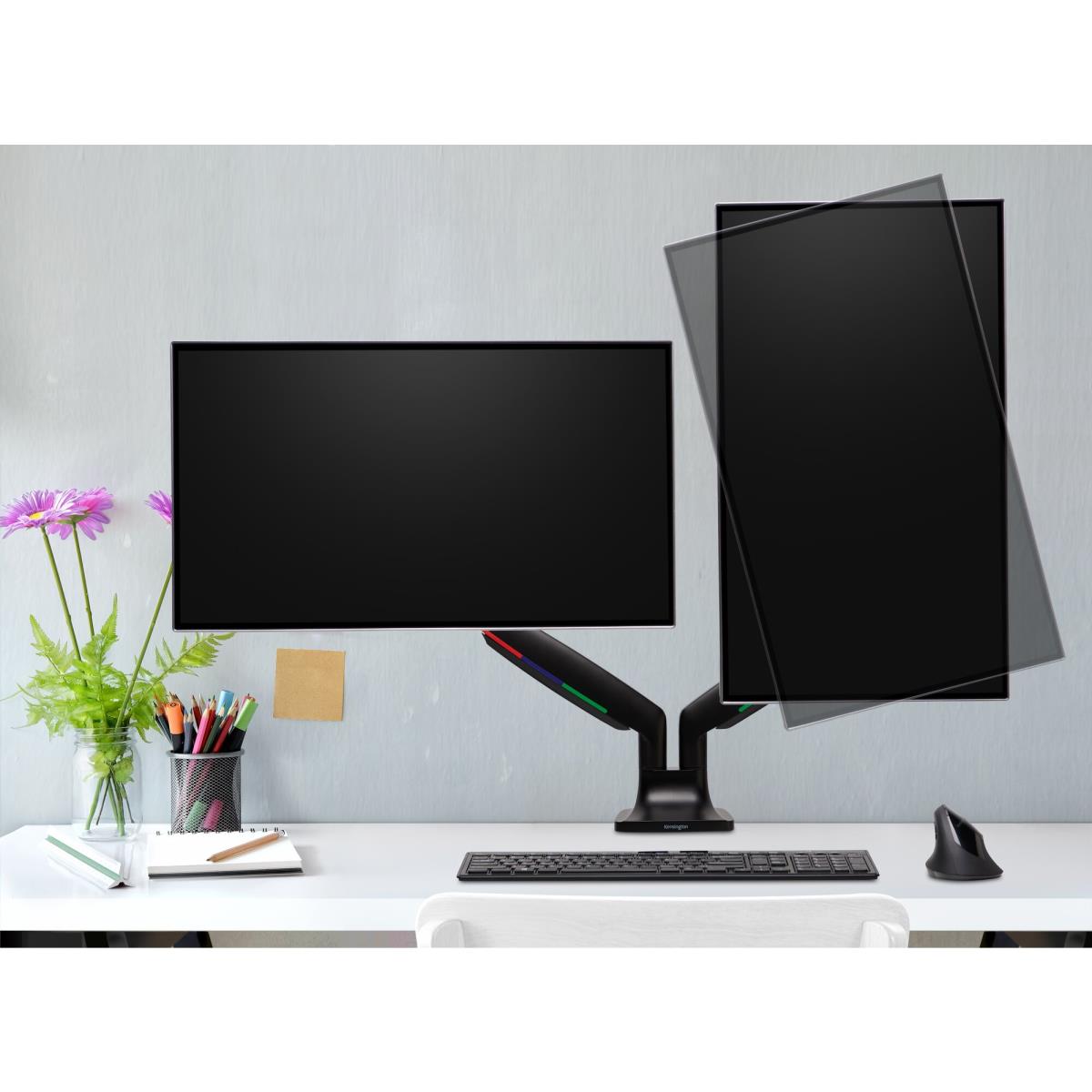 Smartfit One-touch Height Adjustable Dual Monitor Arm