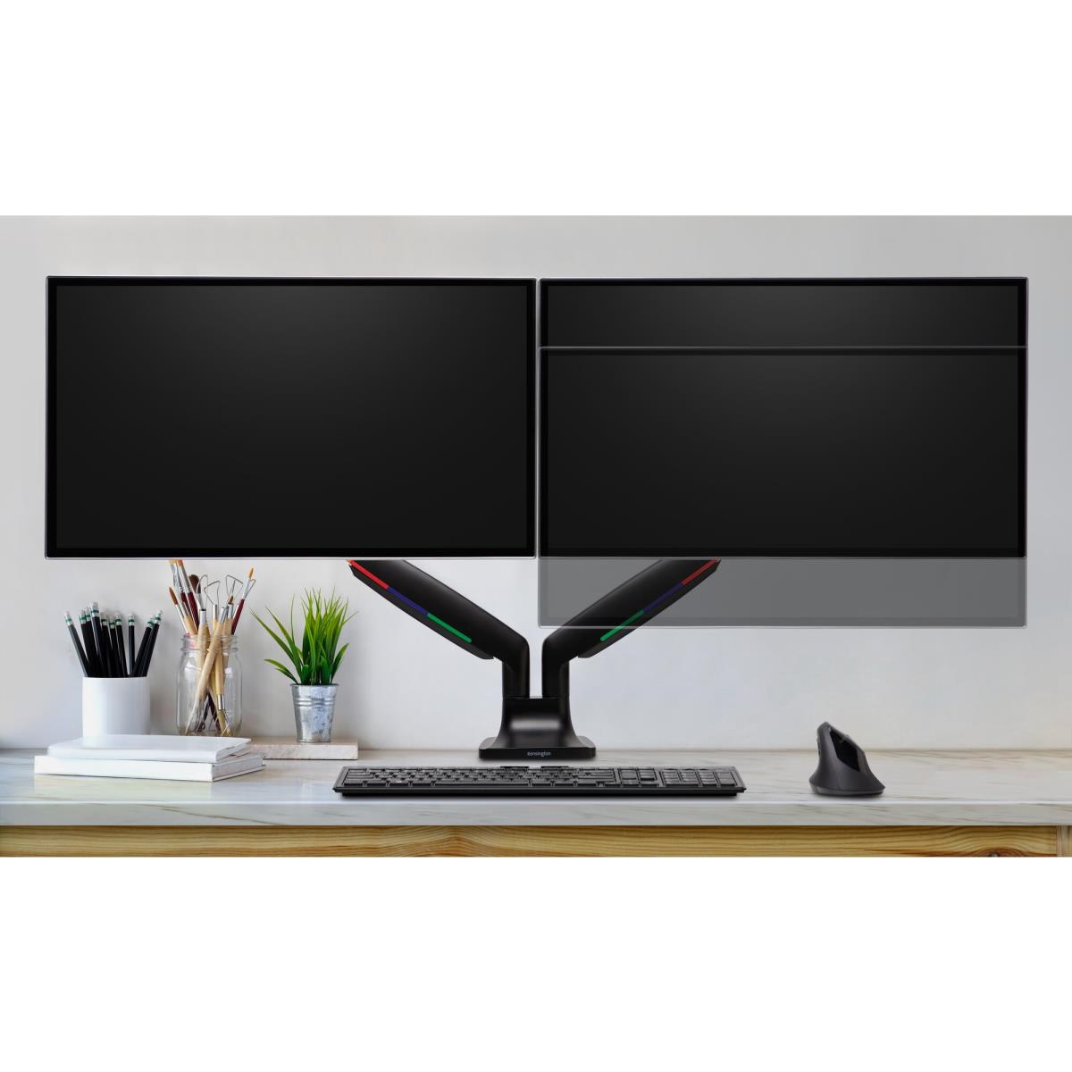Smartfit One-touch Height Adjustable Dual Monitor Arm