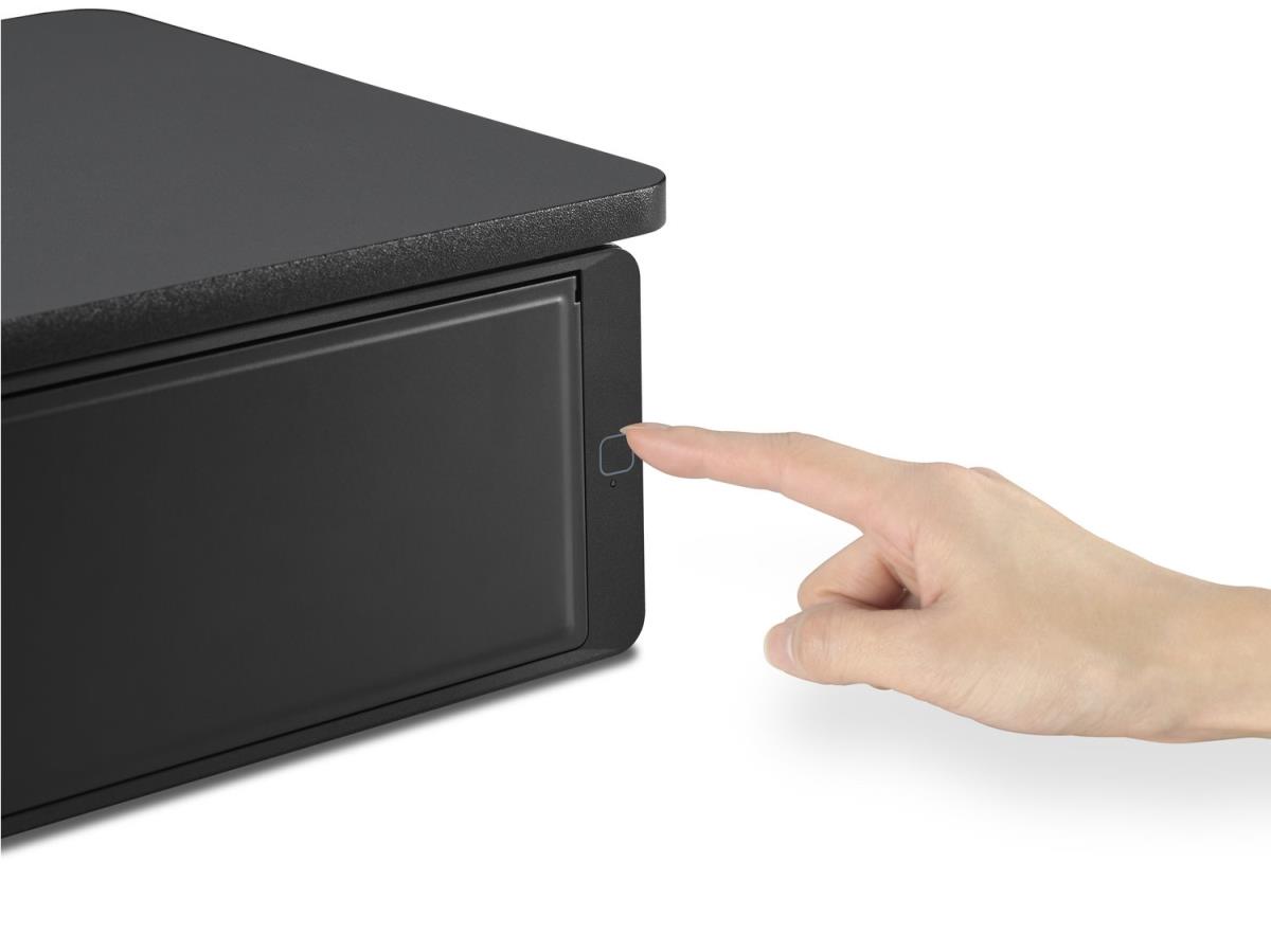 UVStand monitor stand with UVC sanitisation compartment