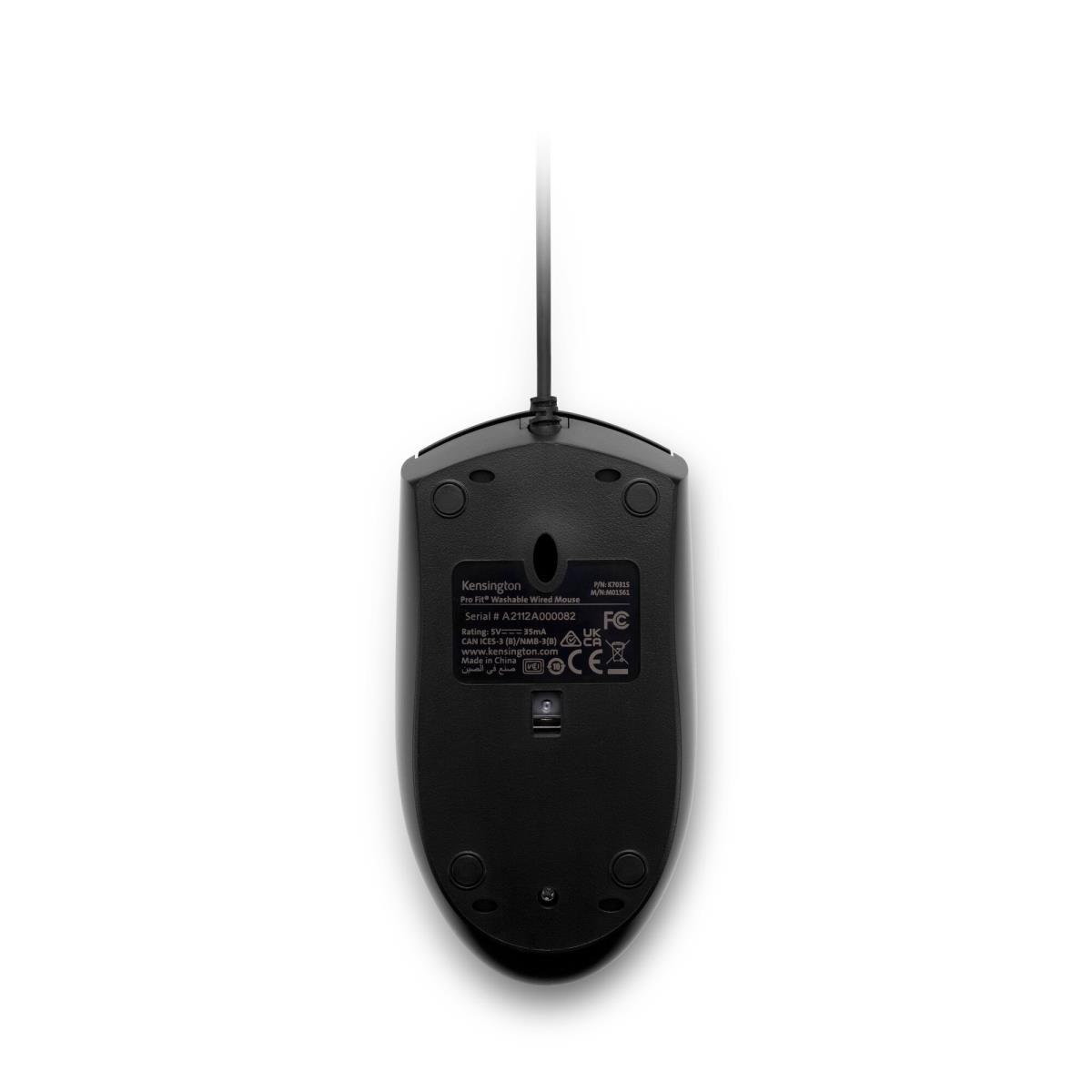 Pro Fit Wired Washable Mouse USB