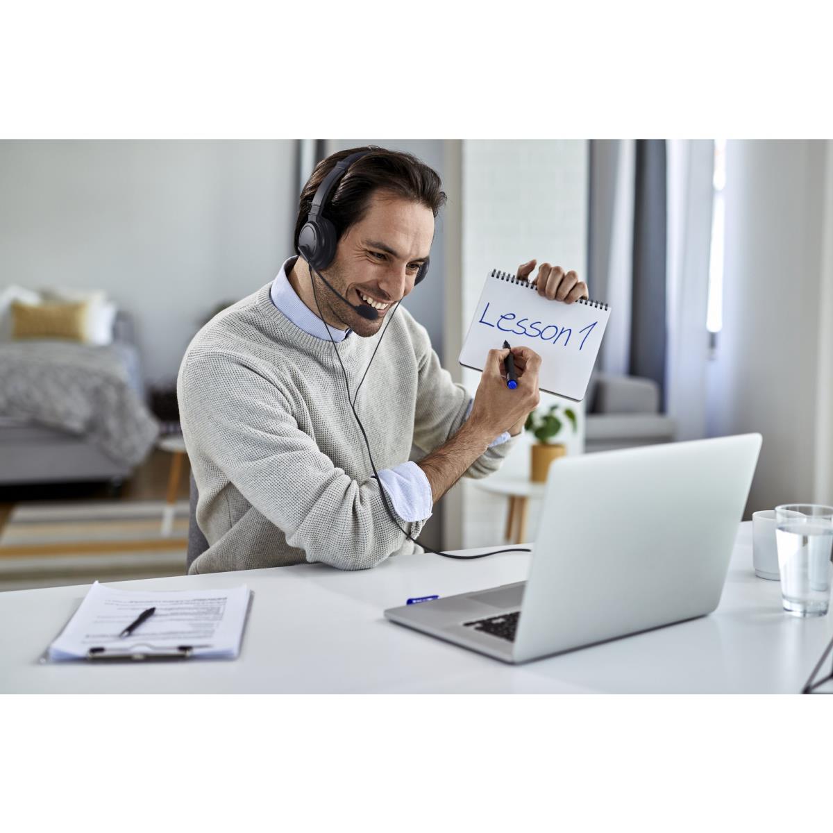 HiFi USB Headphones with Mic and Volume Control Buttons