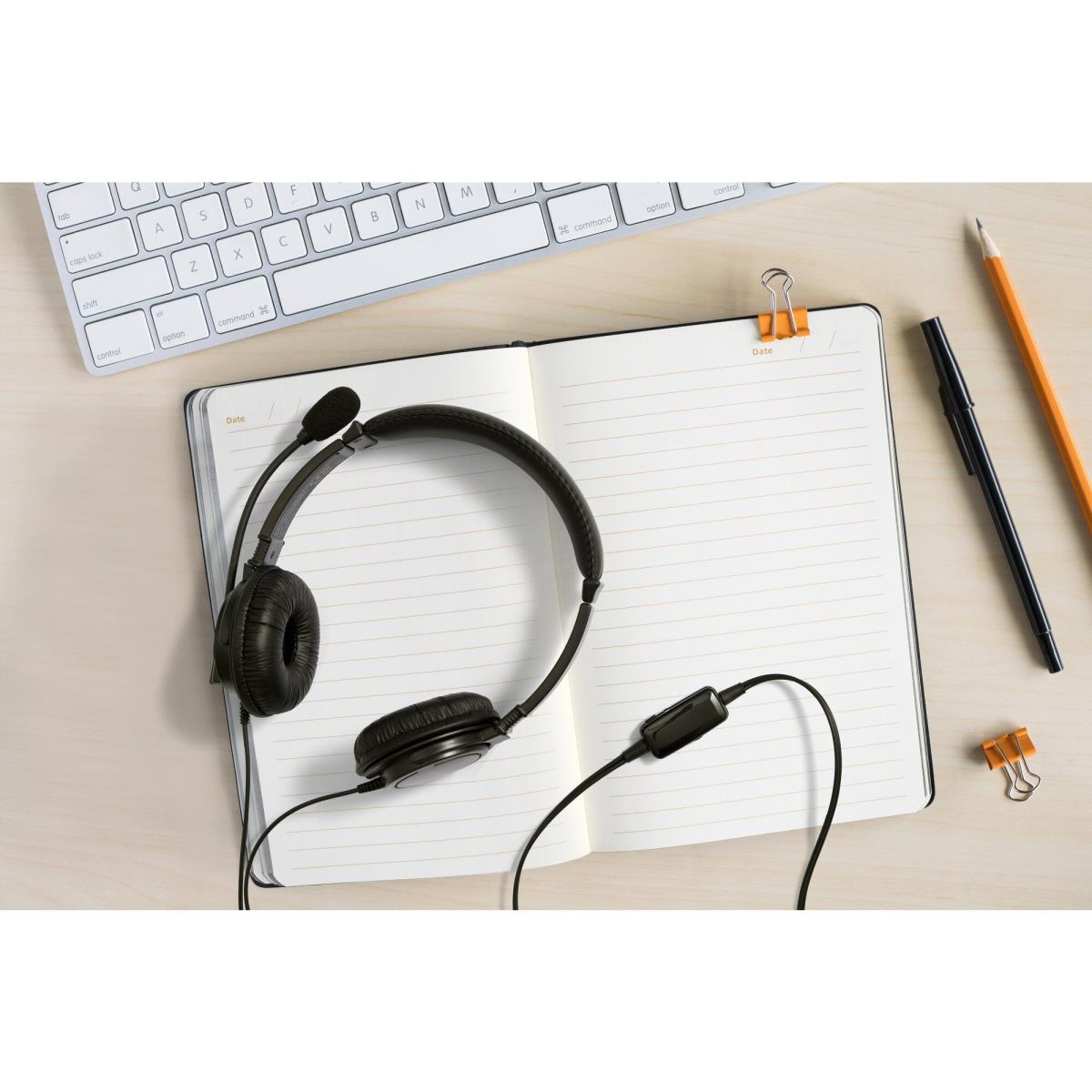 HiFi USB Headphones with Mic and Volume Control Buttons