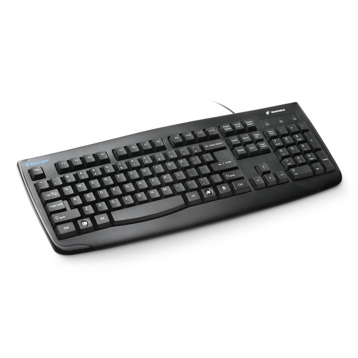Pro Fit USB Washable Keyboard Wired - Black Azerty - Belgium