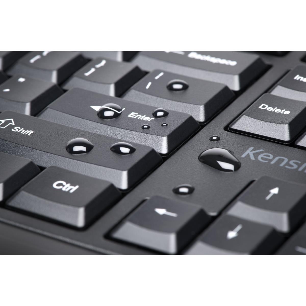 Pro Fit USB Washable Keyboard Wired - Black Azerty - Belgium