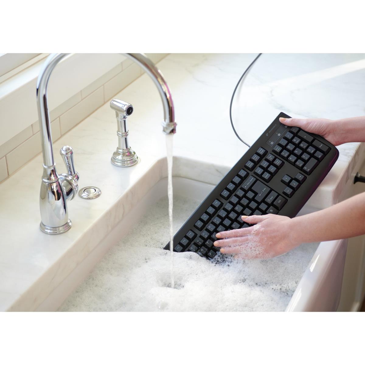 Pro Fit USB Washable Keyboard Wired - Black Azerty - Belgium