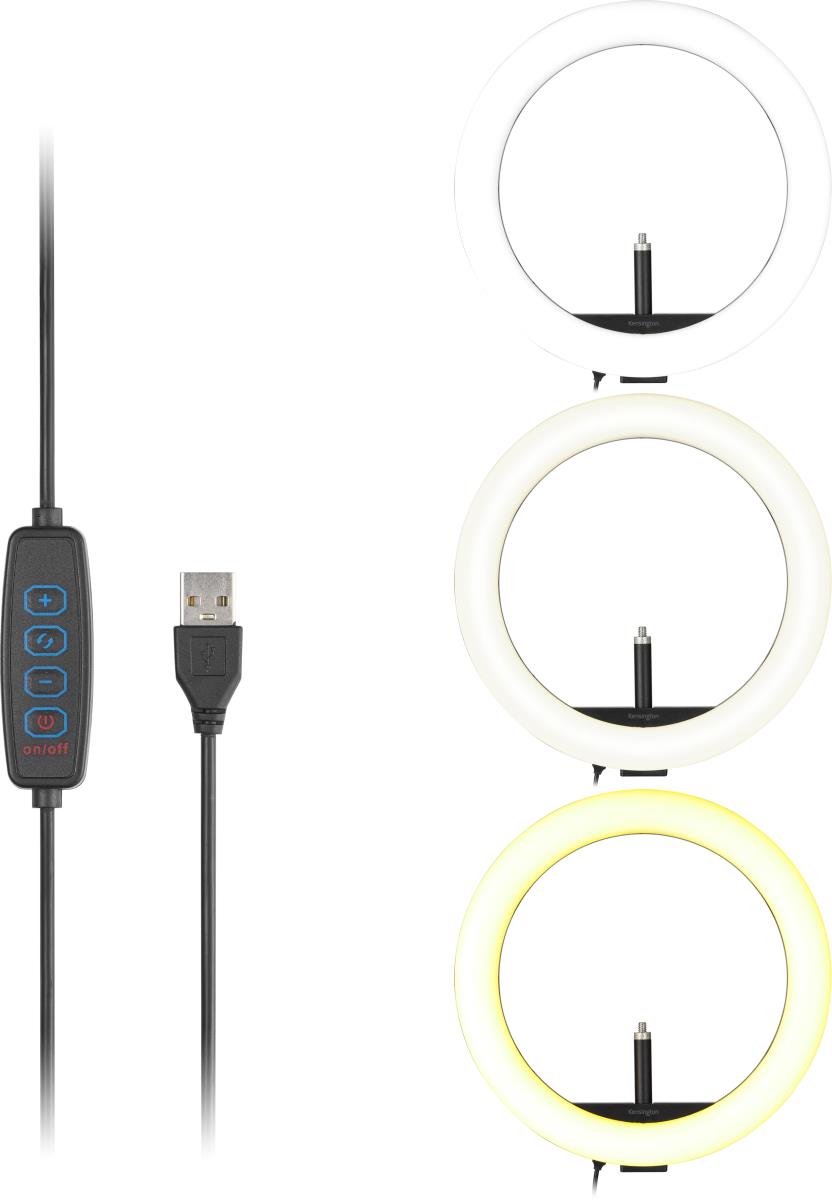 L1000 Bicolor Ring Light With Webcam Mount For Video Conferencing