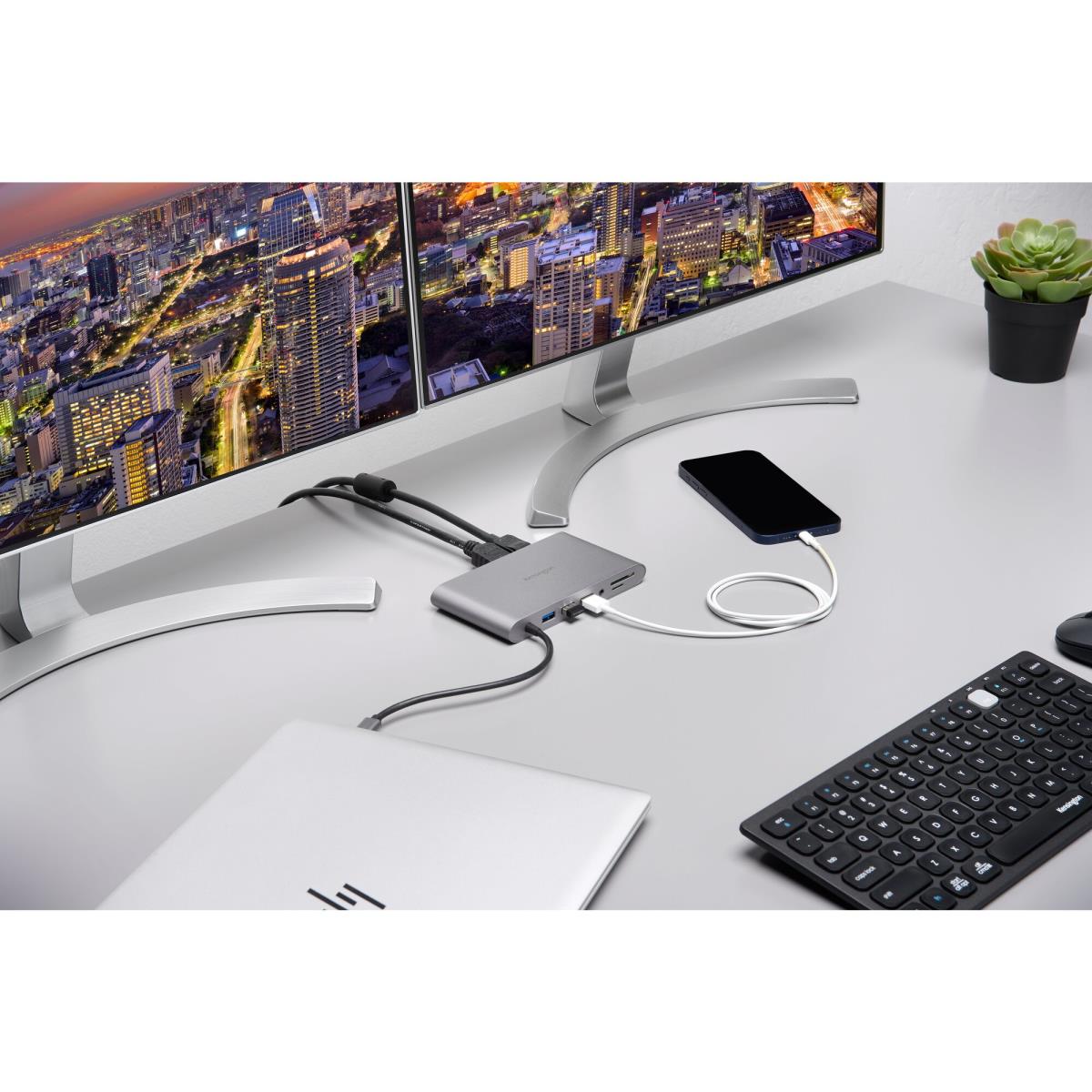 Dual Video Driverless Mobile Dock UH1440P USB-C 5Gbps 85W Pass-Through Power - DP/HDMI/VG