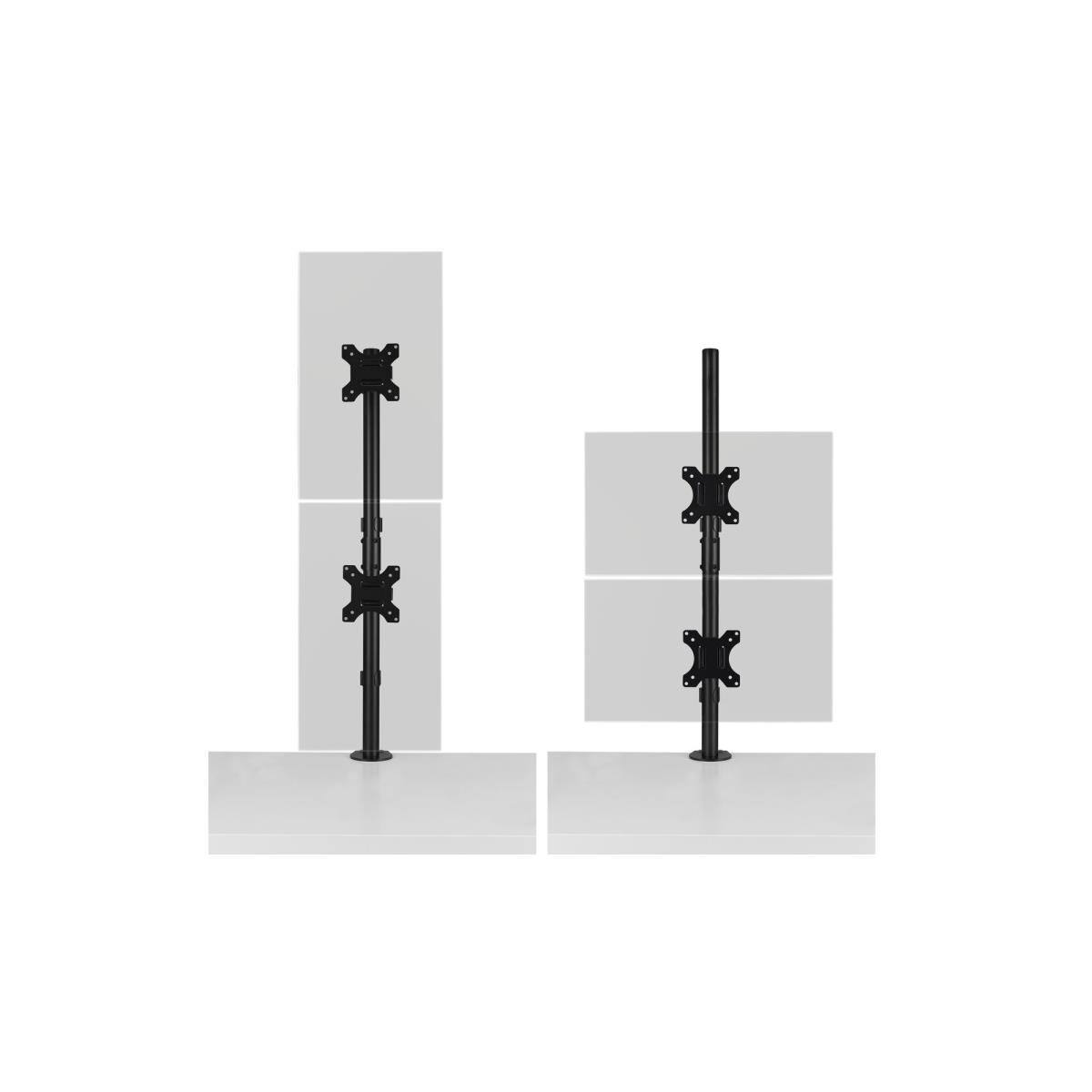 Vertical Stacking Dual Monitor Arm