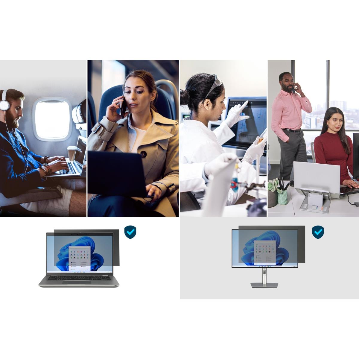 Privacy Screen Filter for 14in 16:10 laptops - 2-Way Removable