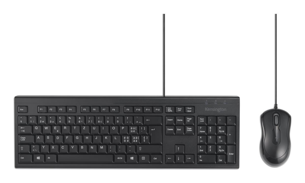KM100 EQ Wired Desktop Set - USB - Qwertzu - Swiss