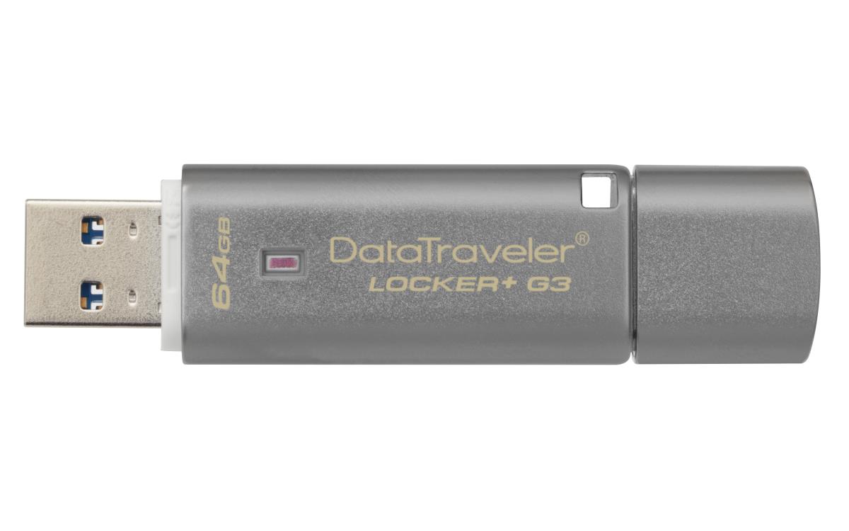 Datatraveler Locker+ G3 - 64GB USB Stick - USB 3.0 - With Automatic Data Security