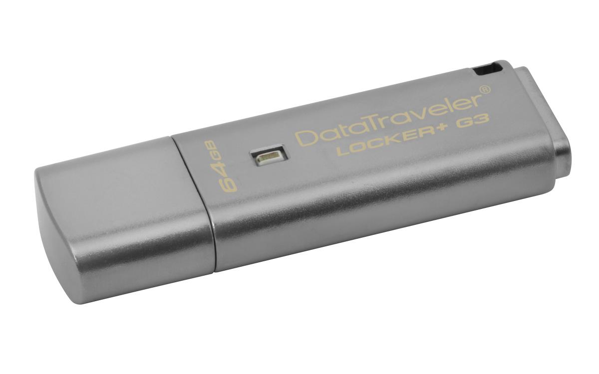 Datatraveler Locker+ G3 - 64GB USB Stick - USB 3.0 - With Automatic Data Security