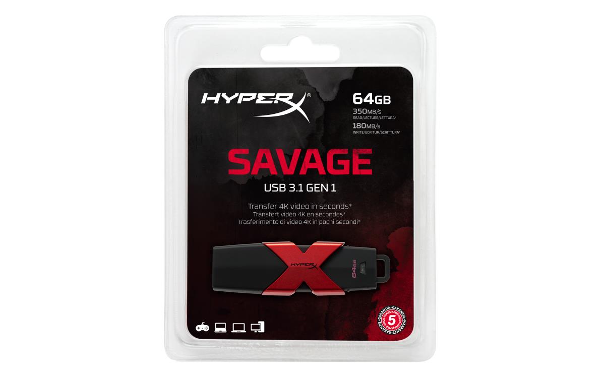 Hyperx Savage - 64GB USB Stick - USB 3.1