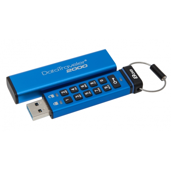 Datatraveler 2000 - 8GB USB Stick - USB 3.0 - Aes 256-bit Hardware-based Data Encryption