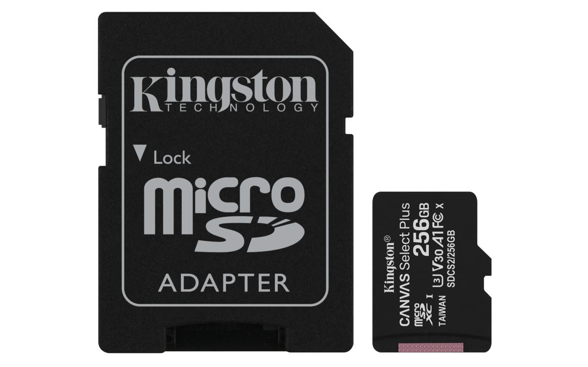 Micro Sdxc Card - Canvas Select Plus - 256GB - A1 C10 With Adapter