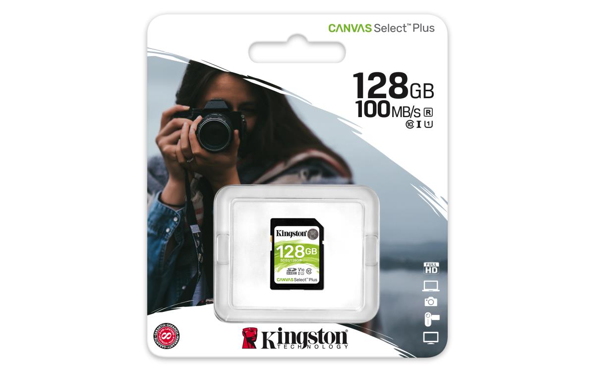 Sdxc Card - Canvas Select Plus - 128GB - C10 Uhs-i U3 V30