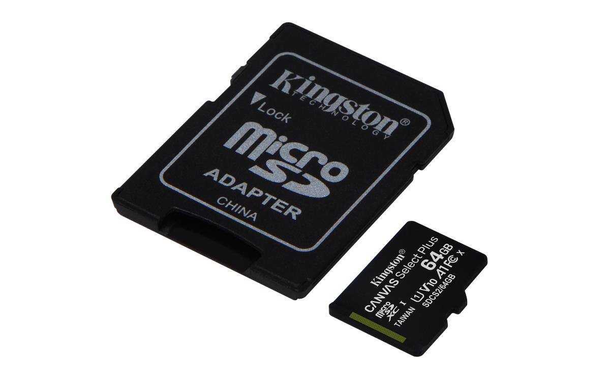 Micro Sdxc Card - Canvas Select Plus - 64GB - A1 C10 2 Pack With Adapter
