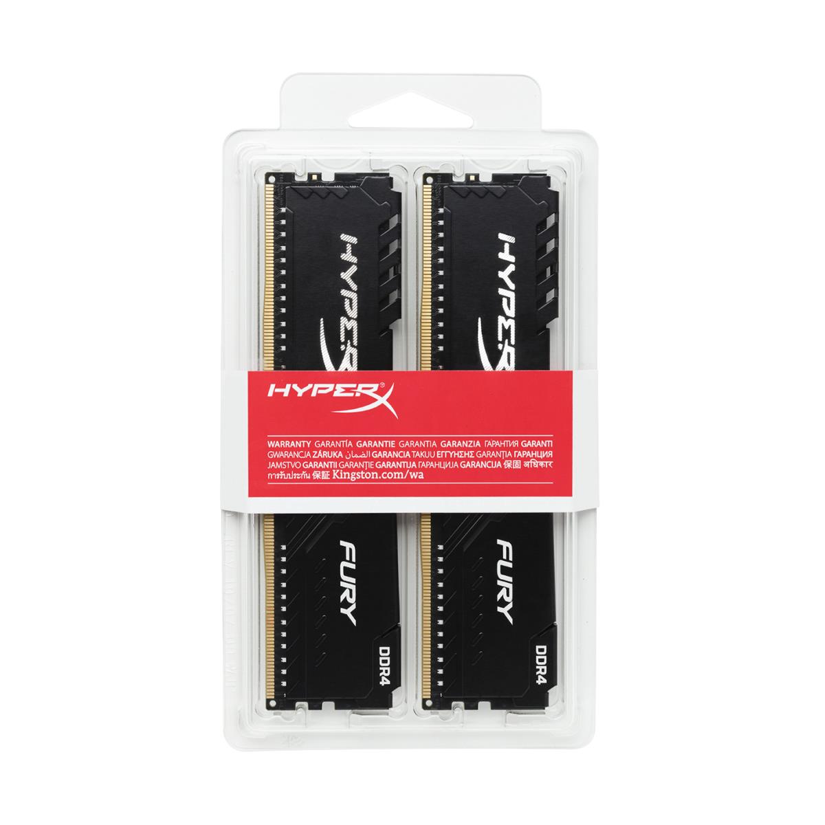 Hyperx Fury Black 16GB Kit Of 2 Ddr4 3600MHz Cl17
