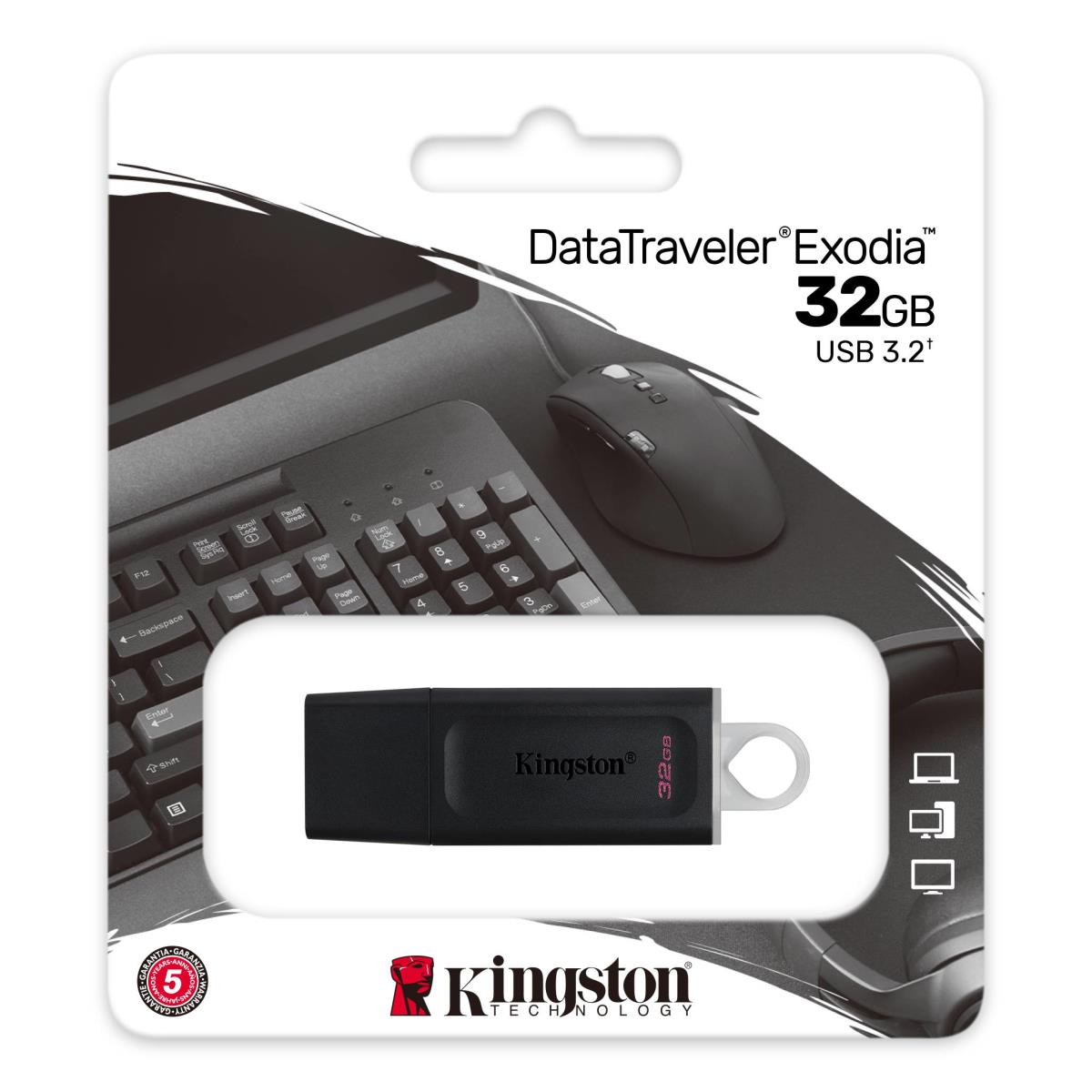 Datatraveler Exodia - 32GB USB Stick - USB 3.2 - Black + White