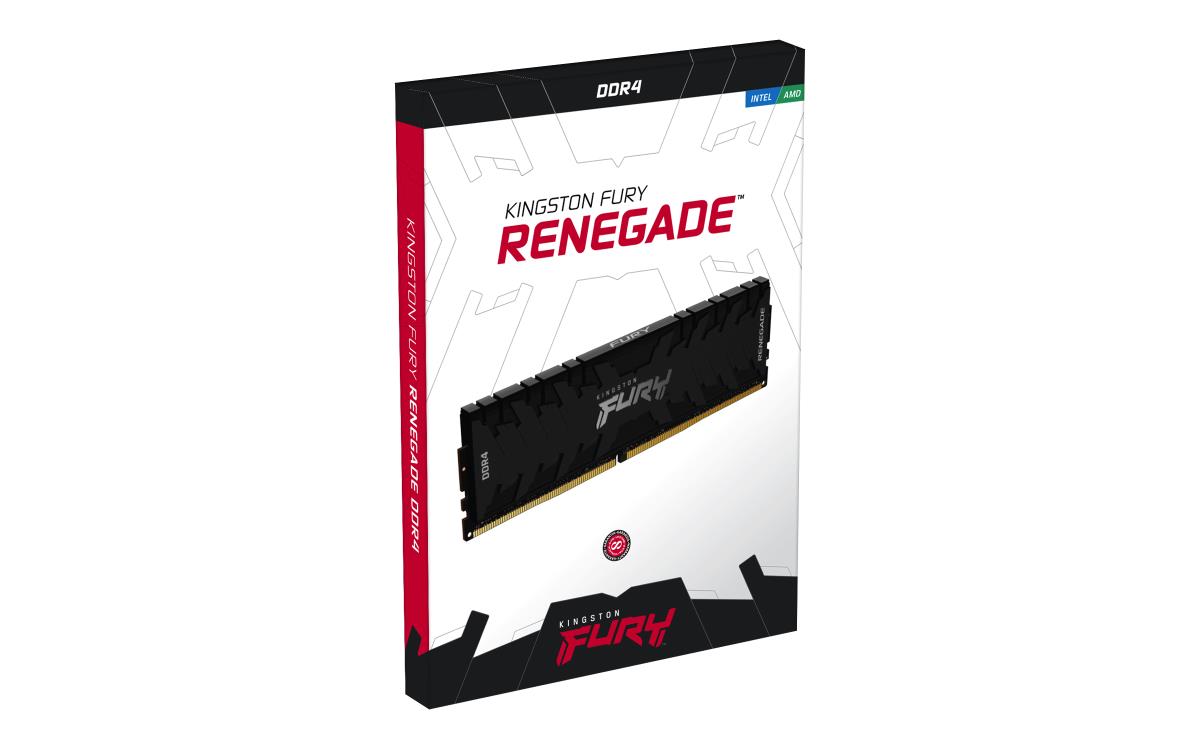 16GB Ddr4 4000MHz Cl19 DIMM 1gx8 Fury Renegade Black