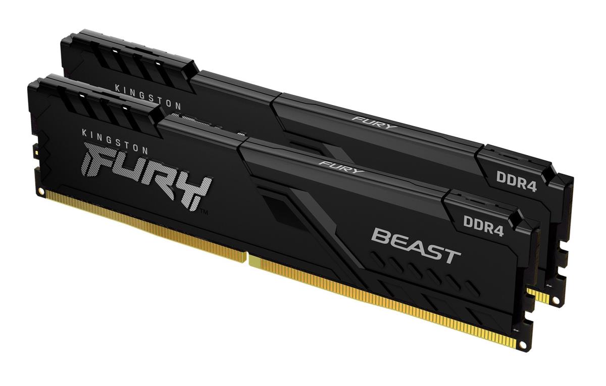 32GB Ddr4 2666MHz Cl16 DIMM (kit Of 2) 1gx8 Fury Beast Black