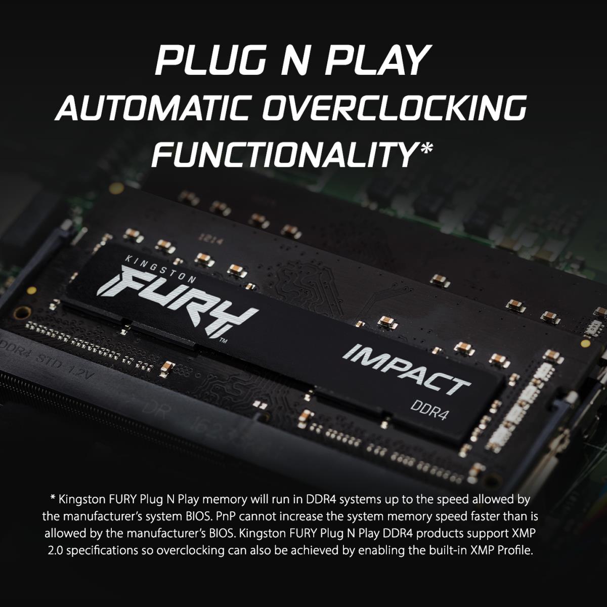 32GB Ddr4 2666MHz Cl15 SoDIMM (kit Of 2) 1gx8 Fury Impact