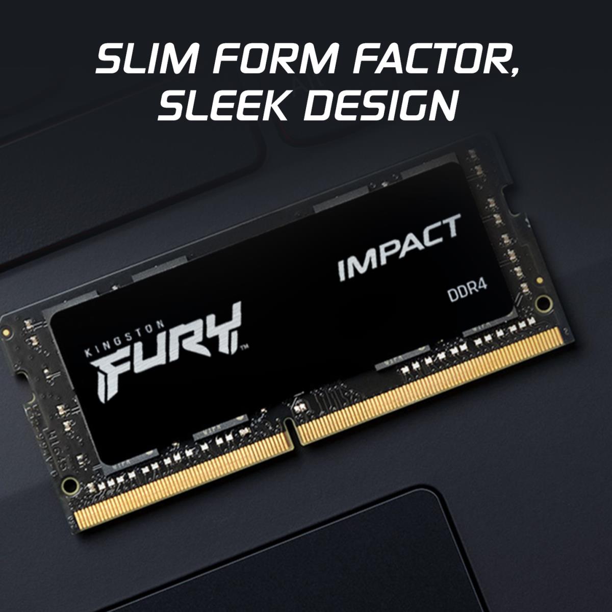 32GB Ddr4 2666MHz Cl15 SoDIMM (kit Of 2) 1gx8 Fury Impact