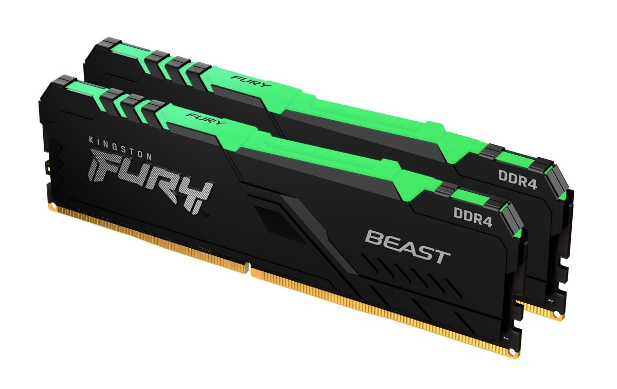 32GB Ddr4 3200MHz Cl16 DIMM (kit Of 2) 1gx8 Fury Beast Rgb