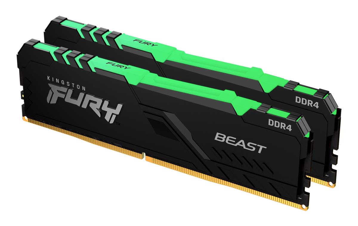 16GB Ddr4 3200MHz Cl16 DIMM (kit Of 2) Fury Beast Rgb