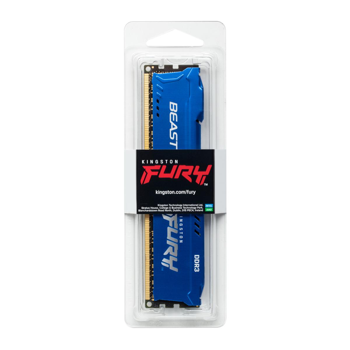 4GB DDR3 1600MHz Cl10 DIMM Fury Beast Blue