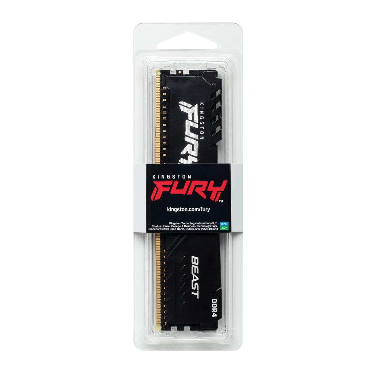 16GB Ddr4 2666MHz Cl16 DIMM 1gx8 Fury Beast Black