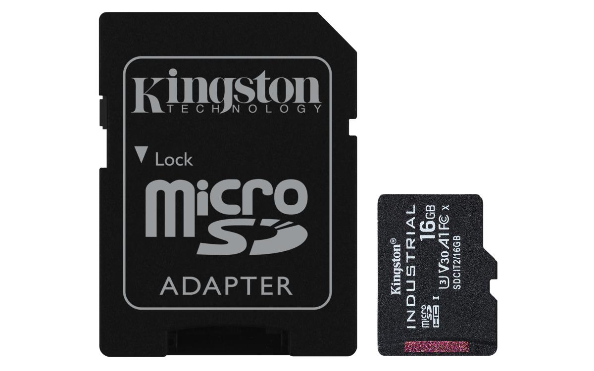 16GB Micro Sdhc Class 10 A1 Pslc Industrial Card With Adapter