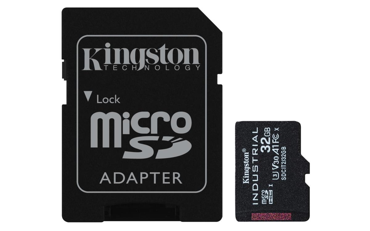 32GB Micro Sdhc Class 10 A1 Pslc Industrial Card Single Pack With Adapter