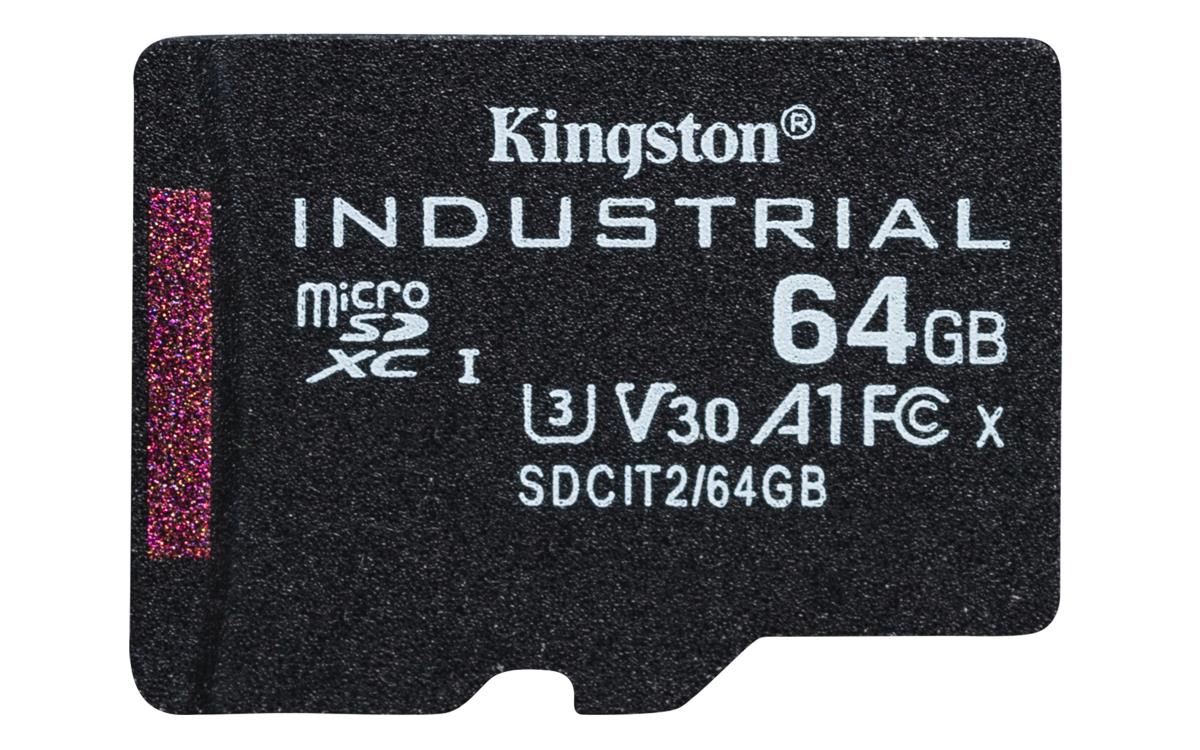 64GB Micro Sdhc Class 10 A1 Pslc Industrial Card Single Pack With Adapter